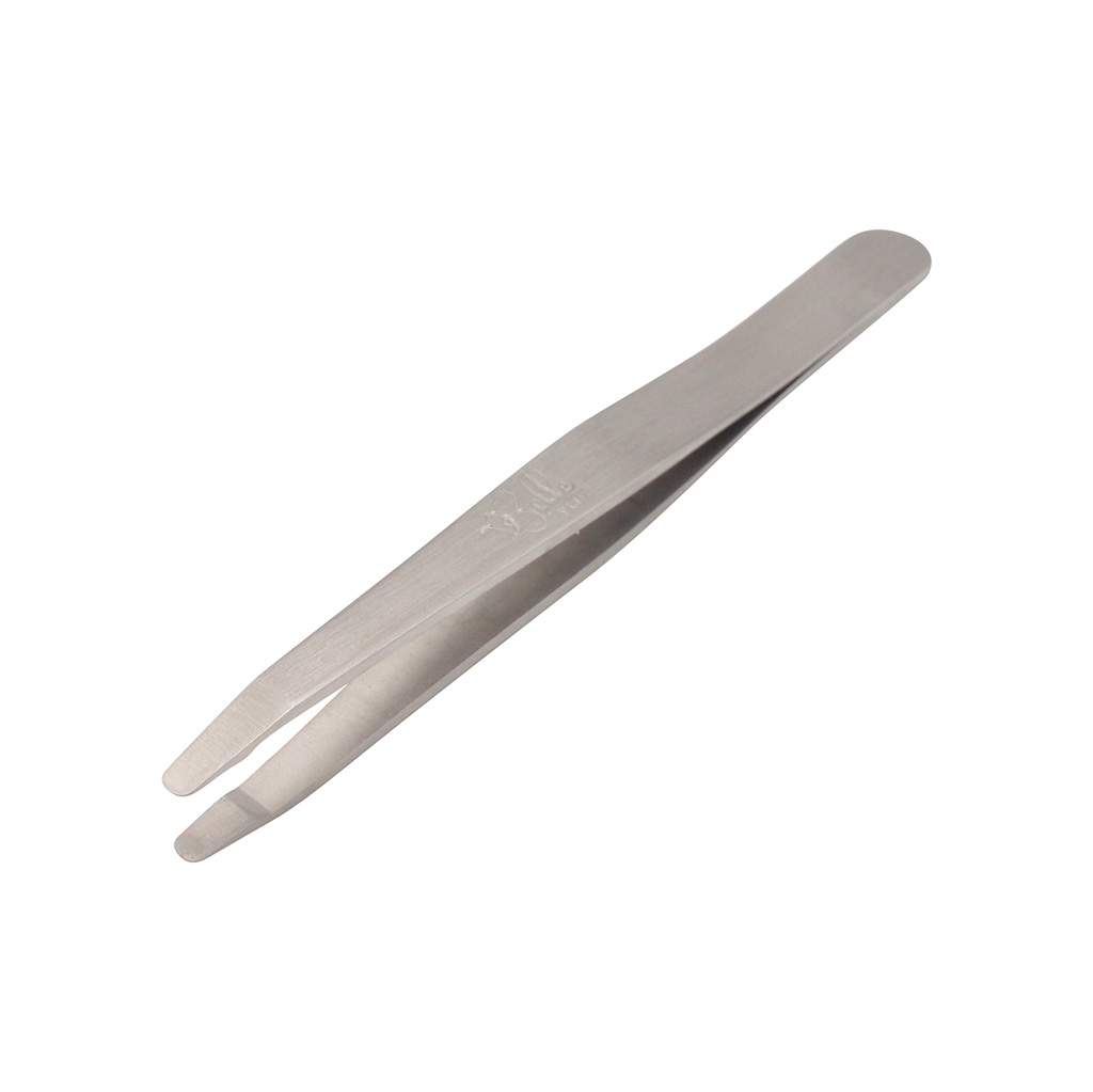 Pinzetta inox punta tonda - immagine 1